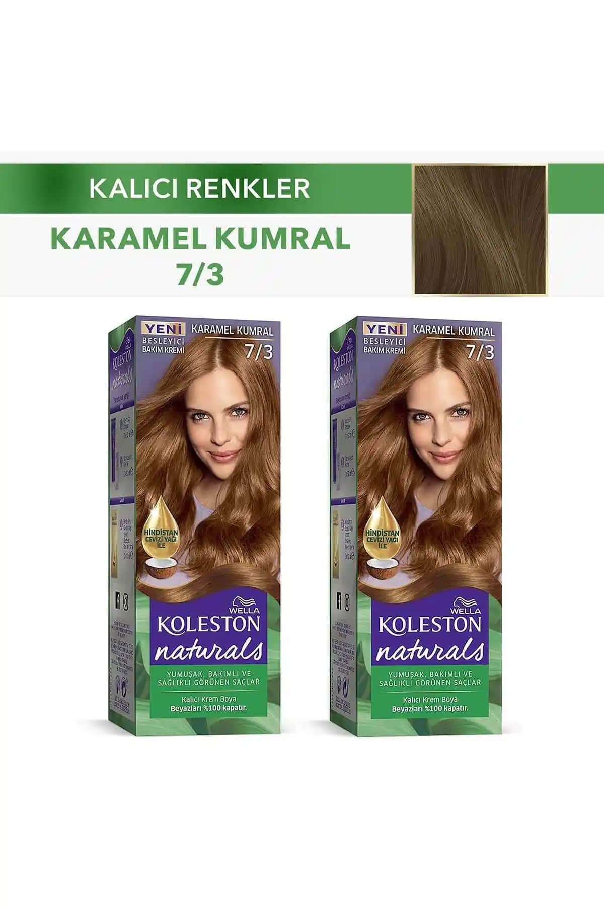 Wella Koleston Naturals 7/3 Karamel Kumral Saç Boyası Doğal ve Kalıcı Renk Seçeneği