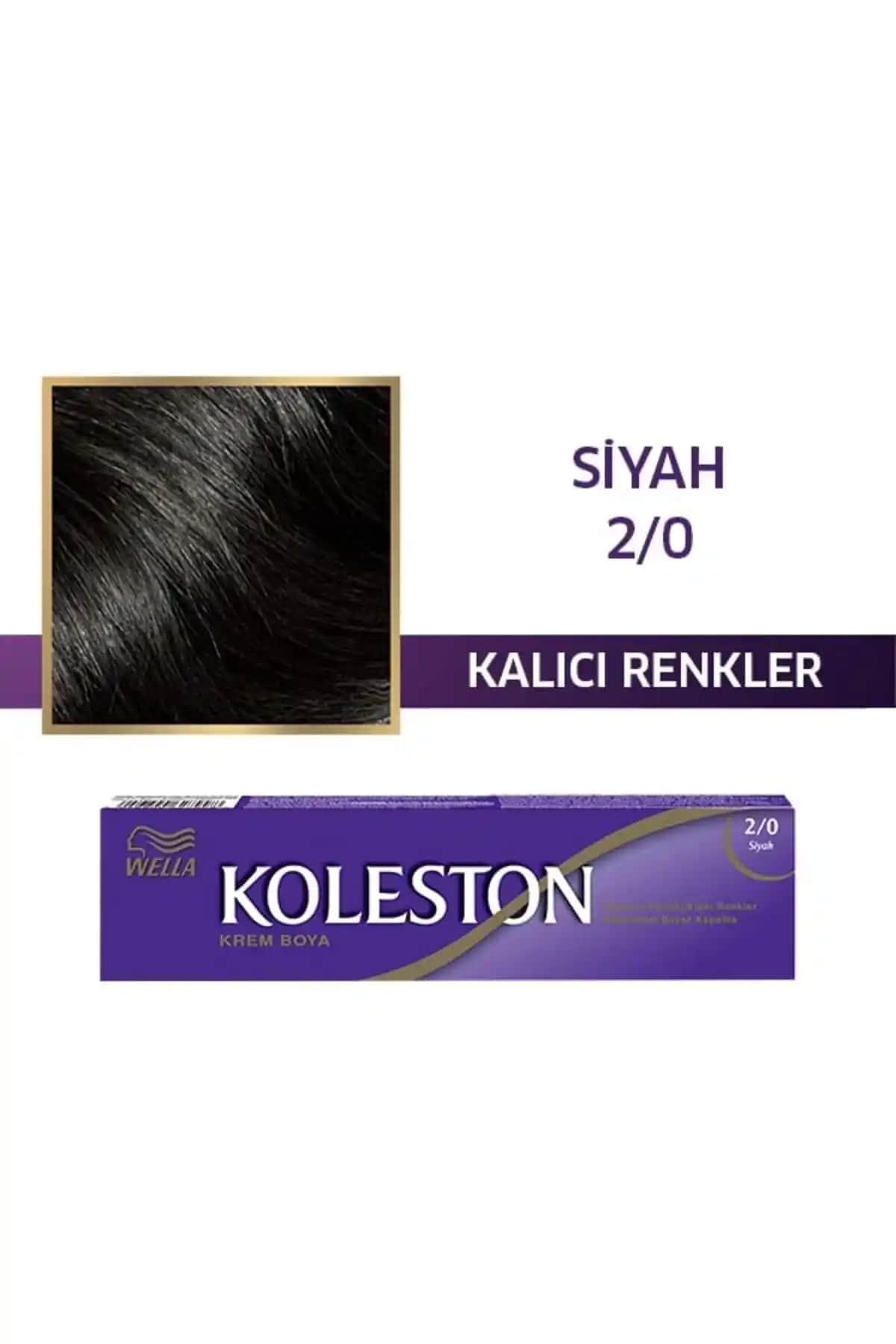 Wella Koleston Single Tüp Boya 2/0 Siyah: Profesyonel ve Kalıcı Siyah Saç Boyası Ürünü