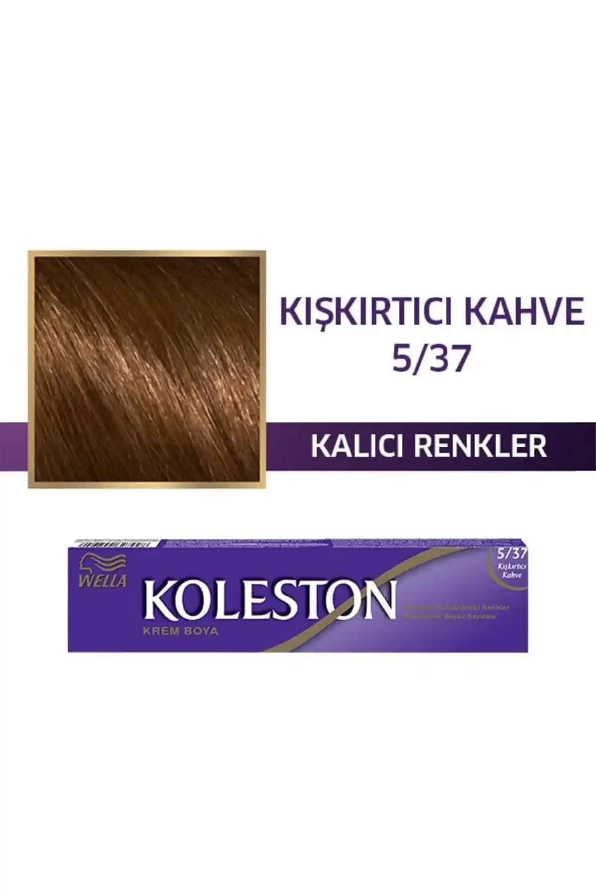Wella Koleston Single Tüp Boya 5/37 Kahverengi Saç Boyası Doğal ve Parlak Görünüm Sağlar
