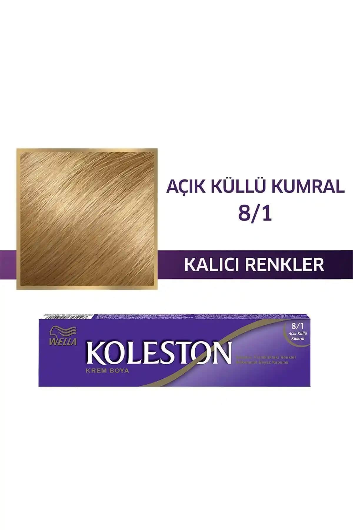 Wella Koleston Single Tüp Boya 8/1 Açık Küllü Kumral: Kalıcı ve Doğal Saç Rengi Sağlayan Profesyonel Ürün