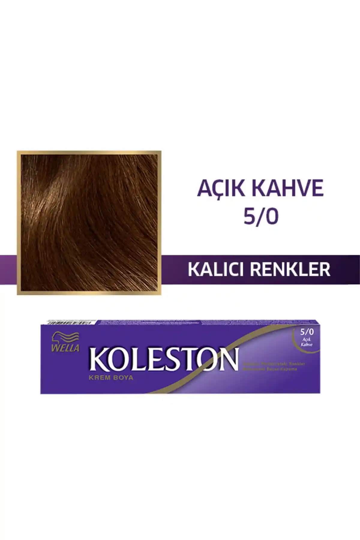 Wella Koleston Single Tüp Saç Boyası 5/0 Açık Kahve - Doğal ve Kalıcı Renk Sağlayan Ürün