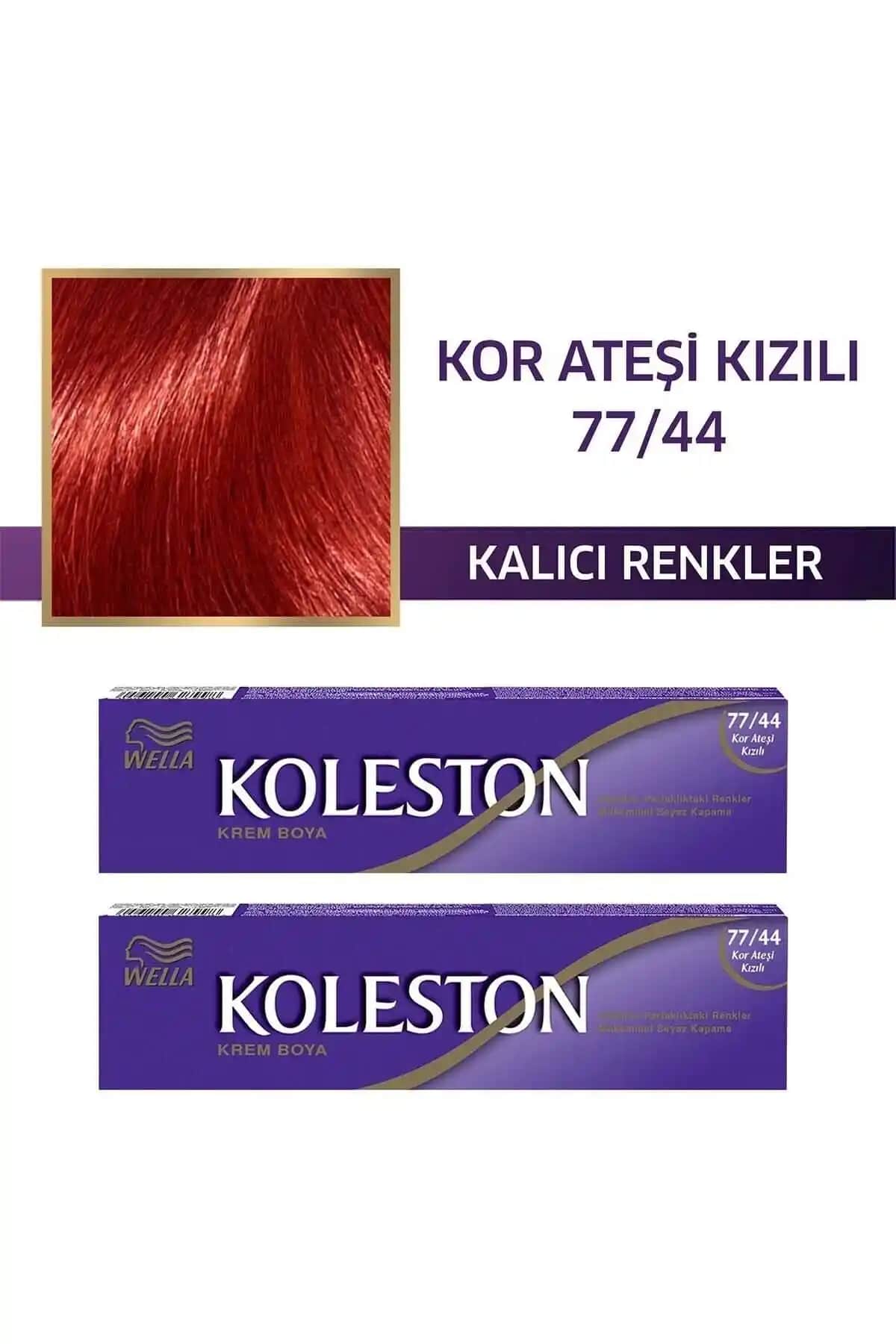 Wella Koleston Tüp Saç Boyası 77/44 Kor Ateşi Kızılı Kalıcı ve Amonyaksız Renk Çözümü