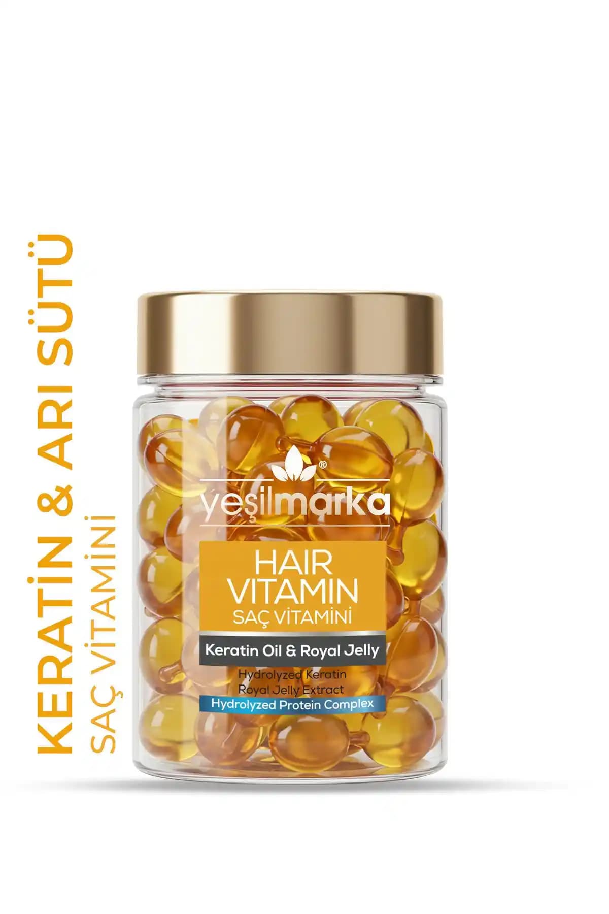 Yeşilmarka Saç Vitamini Keratin ve Royal Jelly ile Güçlü ve Parlak Saçlar Sağlar
