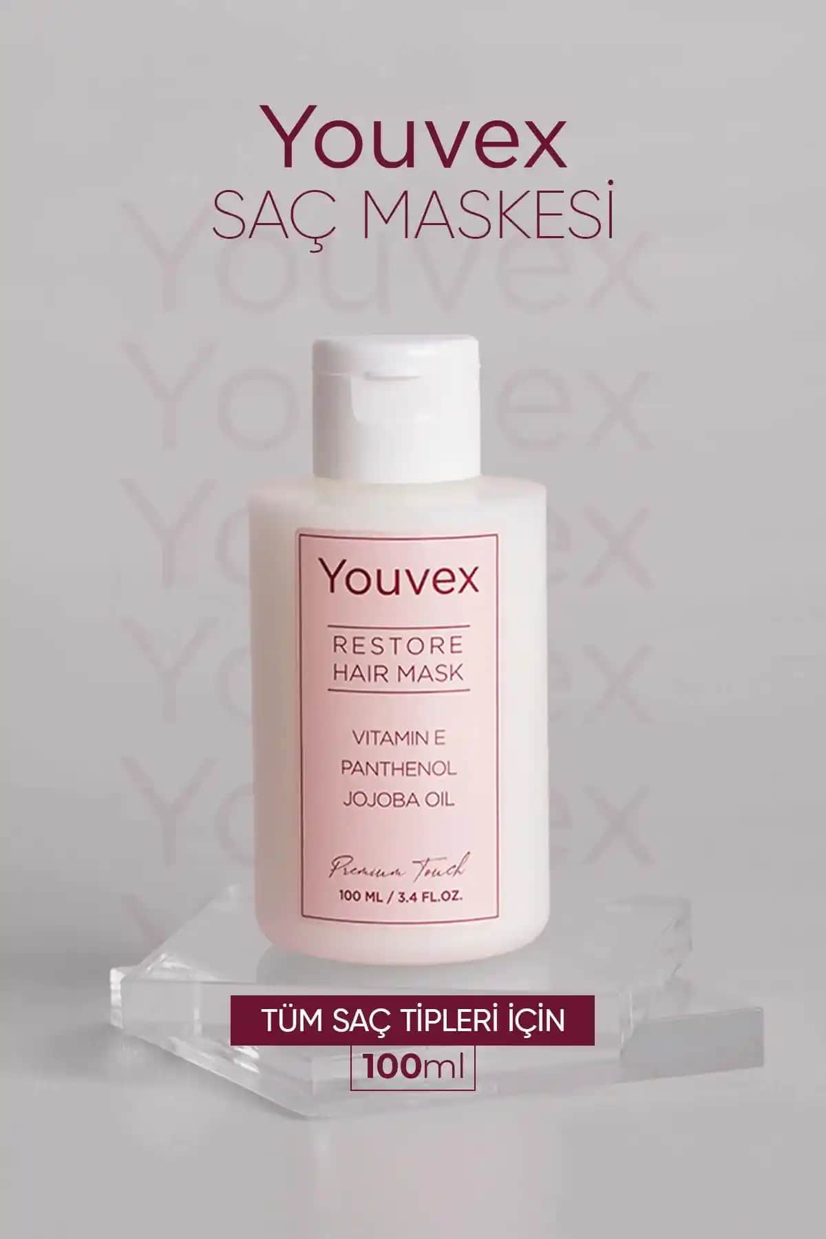 Youvex Premium Touch Yoğun Bakım Maskesi Kuru ve Yıpranmış Saçlar İçin Güçlendirici Çözüm