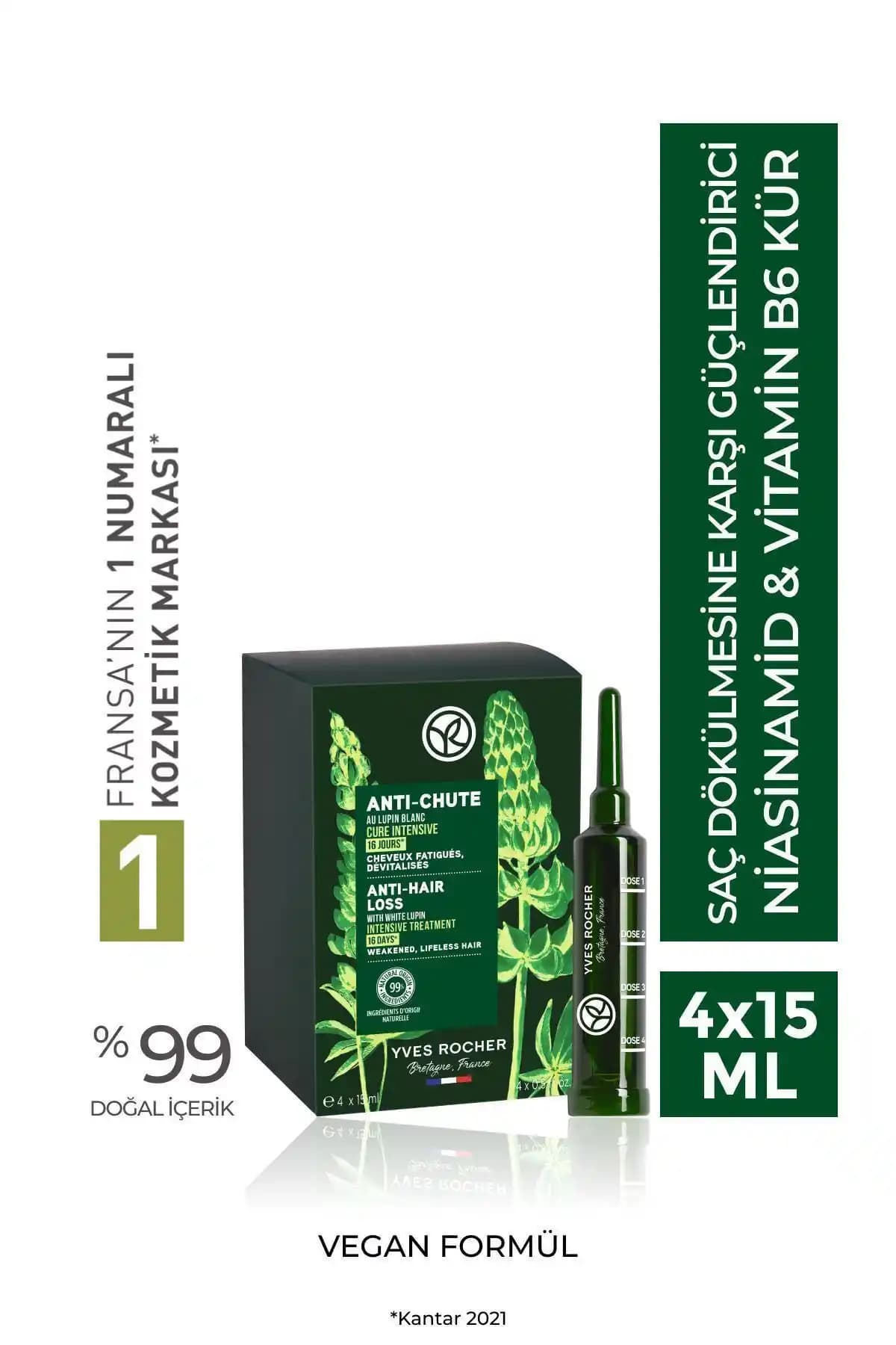 Yves Rocher Güçlendirici Niasinamid Vitamin B6 Kür: Saç Dökülmesine Karşı Doğal Çözüm