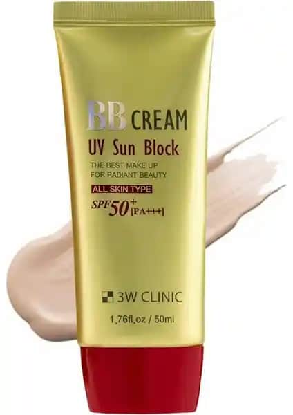 3W CLINIC Renk Eşitleyici ve SPF 50+ Güneş Koruyucu BB Krem: Hassas Ciltler İçin Günlük Koruma ve Makyaj Ürünü