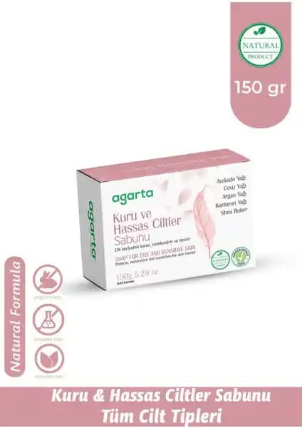 Agarta Doğal Kuru ve Hassas Ciltler İçin Sabunu: Nemlendirici ve Doğal Bakım Ürünü