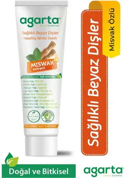 Agarta Doğal Misvak Özlü Diş Macunu: Doğal İçeriklerle Güçlü Ağız Bakımı ve Temizlik