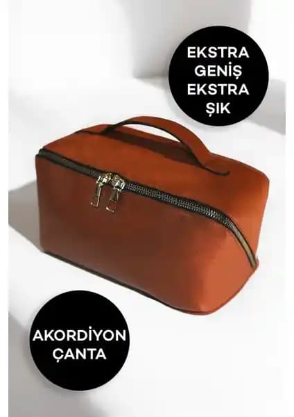 Alexander Hud Taba Makyaj Çantası: Şık ve Fonksiyonel Vegan Deri Kozmetik Organizeri