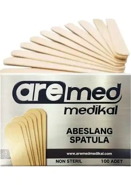 Aremed 100'lü Ahşap Ağda Spatulası Güzellik ve Profesyonel Kullanım İçin