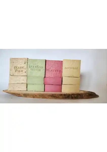 Armesa Doğal Üretim Sabunu Karışık Seti Çörekotu Çay Ağacı Yılan Otu Sarımsak 12'li doğal bakım ürünü