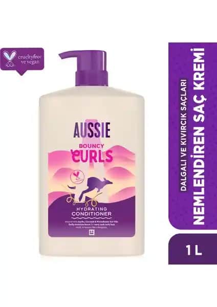 Aussie Bouncy Curls Dalgalı ve Kıvırcık Saçlar İçin Nemlendirici ve Hacim Artırıcı Saç Kremi