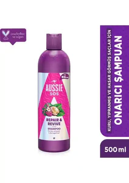 Aussie Sos Repair & Revive Şampuanı Kuru ve Yıpranmış Saçlar İçin Güçlendirici Bakım