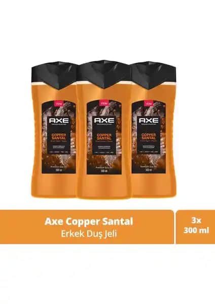 Axe Premium Collection Copper Santal Duş Jeli 3'ü 1 Arada Ferahlatıcı ve Çok Fonksiyonlu Temizlik Ürünü
