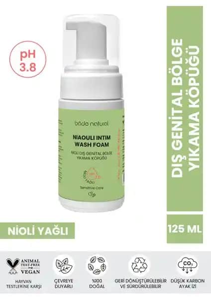 Bade Natural Nioli Yağlı Dış Genital Bölge Yıkama Köpüğü: Doğal ve Hassas Bakım İçin Güvenilir Çözüm