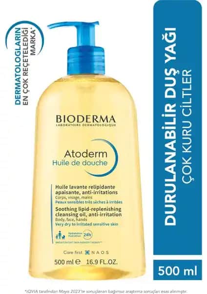 Bioderma Atoderm Shower Oil Kuru ve Hassas Ciltler İçin Nemlendirici Çözüm