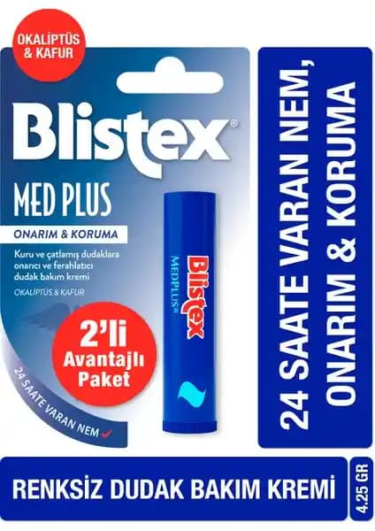 Blistex Medplus Dudak Bakım Stick ile Kuruyan ve Çatlayan Dudaklara Etkili Koruma