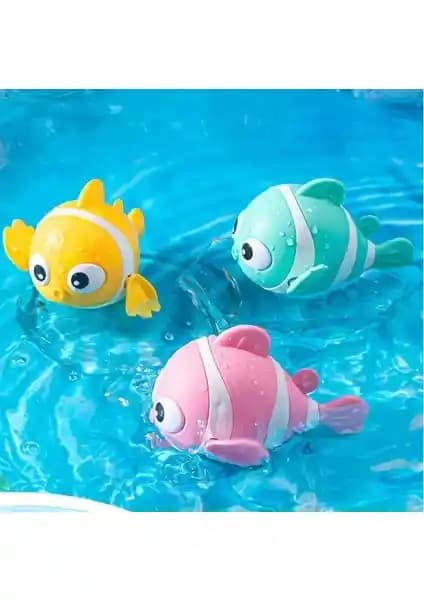 Cansa Kurmalı Balık Bebek Banyo Oyuncağı Çocuklar İçin Eğlenceli ve Güvenli Su Oyuncağı