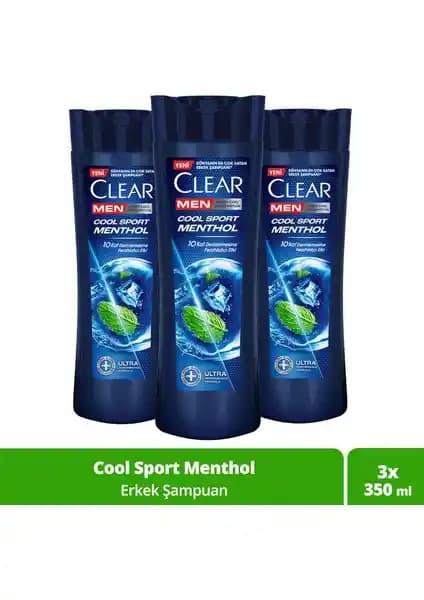 Clear Men Menthol Kepeğe Karşı Etkili Erkek Şampuanı 350 ml Günlük Saç Bakımı