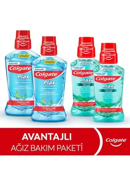 Colgate Ağız Bakım Suyu 500 ml + 250 ml Avantajlı Paket Güvenilir Diş ve Ağız Sağlığı Ürünü