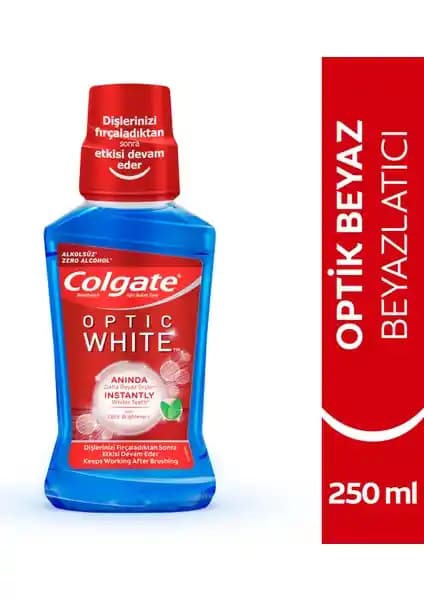 Colgate Ağız Bakım Suyu Optik Beyaz 250 ml: Dişleri Parlatan ve Sağlıklı Kılan Çözüm