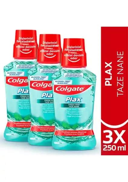 Colgate Plax Taze Nane Alkolsüz Ağız Bakım Suyu Ferahlatıcı ve Etkili Temizlik Sağlar