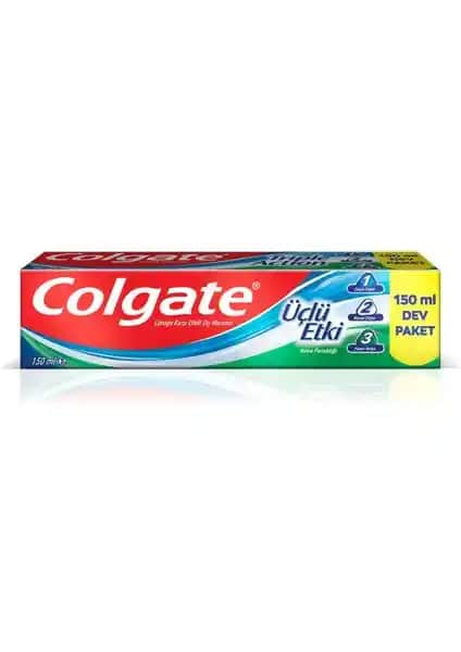 Colgate Üçlü Etki 150 ml diş macunu ile sağlıklı ve estetik gülüşler elde edin