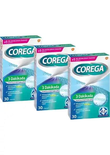 Corega 3 Dakikada Diş Protezi Temizleyici Tabletler: Hızlı ve Etkili Hijyen Çözümü