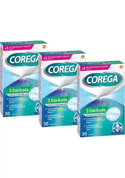 Corega 3 Dakikada Diş Protezi Temizleyici Tabletler: Hızlı ve Etkili Hijyen Çözümü