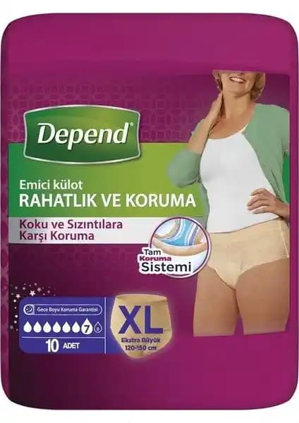 Depend Emici Külot Lohusa Pedi XL Beden Güvenli ve Konforlu Günlük Kullanım İçin