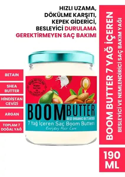Doğal İçerikli Boom Butter 7 Yağ İçeren Saç Bakım Yağı İncelemesi ve Kullanım Rehberi