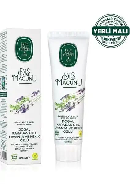Doğal ve Etkili Bitkisel İçerikli Diş Macunu Karabaş Otu Lavanta Kekik Özleriyle Güçlendirilmiş