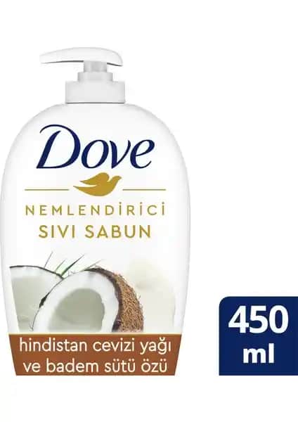 Dove Nemlendirici Sıvı Sabun Hindistan Cevizi ve Badem Sütü Özlü Doğal Temizlik Ürünü