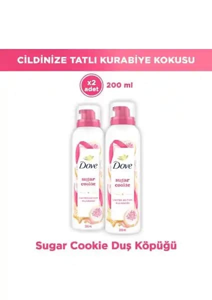 Dove Sugar Cookie Duş Köpüğü: Yoğun köpük ve kalıcı tatlı koku ile temizlik ve bakım