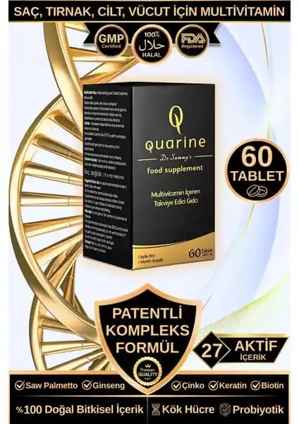 Dr. Sammy's Quarine: Saç, Tırnak ve Cilt Sağlığı İçin Güçlü Doğal Takviye Ürünü