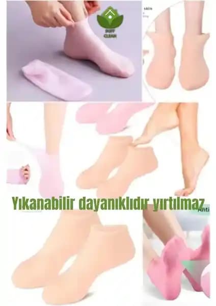 Duff Clean 1 Çift Silikon Ayak Bakım Çorabı: Günlük ve Spa Kullanımı İçin Yenilikçi Çözüm