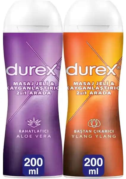 Durex Masaj Jeli Aloe Vera Ylang Ylang 200 ml - Rahatlatıcı ve Doğal İçerikli Masaj Ürünü