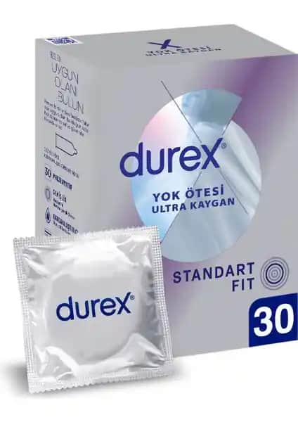 Durex Yok Ötesi Ultra Kaygan 30'lu İnce Prezervatif Güvenlik ve Konfor Sunar