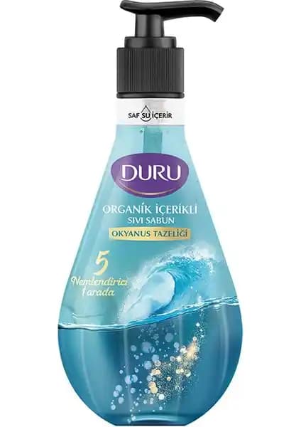 Duru Organik İçerikli Okyanus Tazeliği Sıvı Sabun Doğal ve Ferahlatıcı Temizlik Ürünü