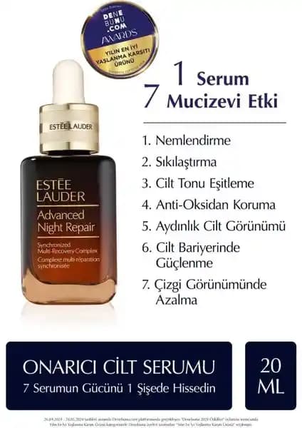 Estée Lauder Yaşlanma Karşıtı Gece Serumu: Cilt Gençliğini Koruyan Güçlü Formül