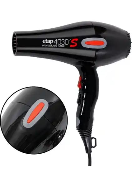 Etap 4030S Turbo Profesyonel 2500 W Saç Kurutma Makinesi ile Hızlı ve Güvenli Kurutma