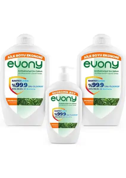 Evony Antibakteriyel Sıvı Sabun Okaliptus ile hijyen ve doğallık sağlanır
