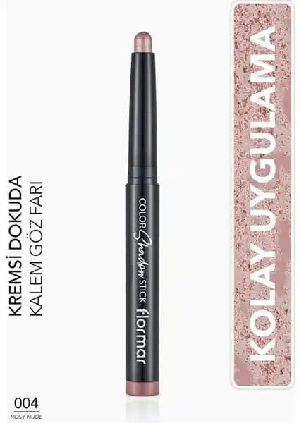 Flormar Color Shadow Yüksek Pigmentli ve Işıltılı Asansörlü Kalem Göz Farı (004 Rosy Nude)