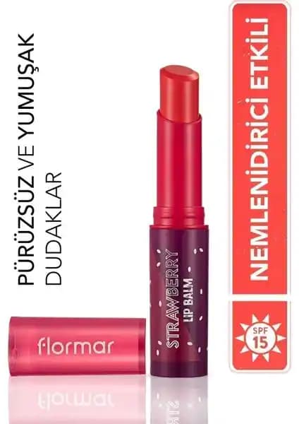 Flormar Shea ve Kakao Yağı İçeren Çilekli Dudak Nemlendiricisi ile Sağlıklı ve Çekici Dudaklar