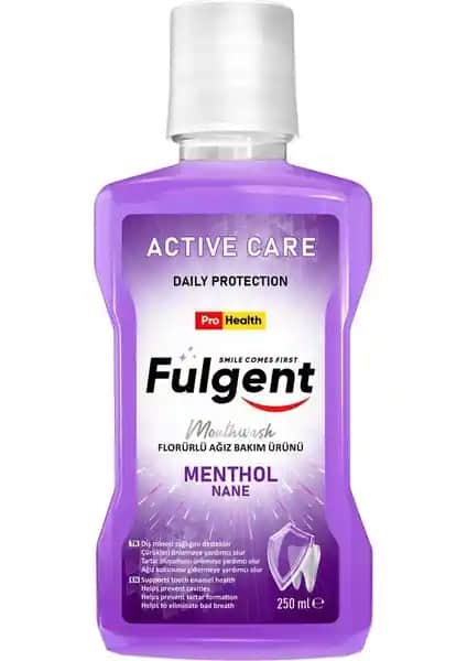 Fulgent Mouthwash Alkolsüz Ağız Bakım Suyu Mentol ile Güçlü ve Hassas Ağızlar İçin Uygun