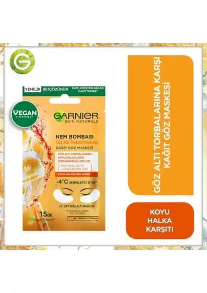 Garnier Nem Bombası Kağıt Göz Maskesi ile Göz Çevresi Bakımında Yeni Dönem