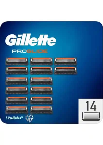 Gillette Fusion ProGlide 14'lü Yedek Bıçak Paketi: Uzun Ömürlü ve Hassas Tıraş Deneyimi