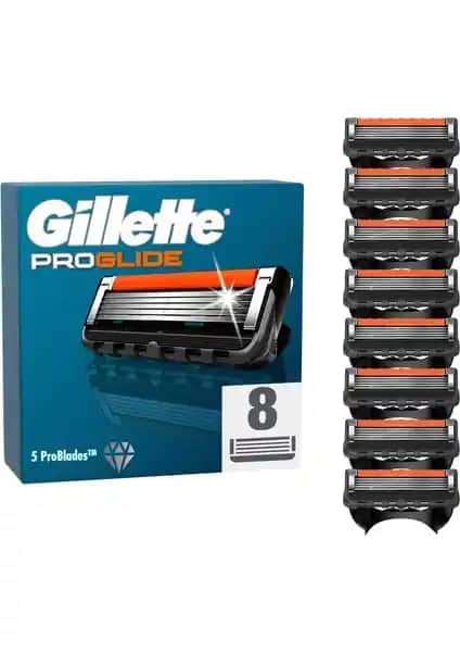 Gillette Proglide Avantajlı Yedek Tıraş Bıçağı 8'li: Yüksek Performanslı ve Konforlu Traş Deneyimi