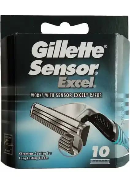 Gillette Sensor Excel 10'lu Yedek Bıçakları ile Güvenli ve Konforlu Tıraş Deneyimi