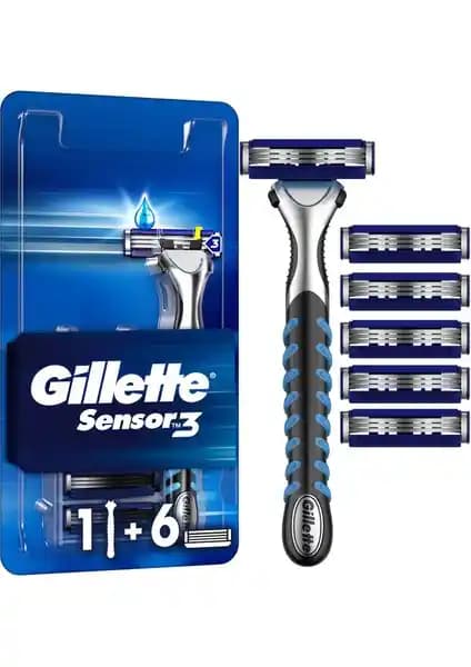 Gillette Sensor3 Tıraş Makinesi ve Yedek Bıçak Seti: Konforlu ve Pratik Tıraş Deneyimi